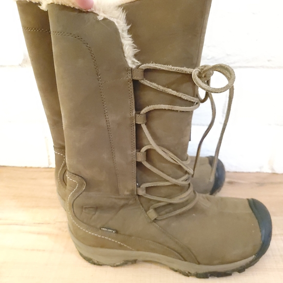 Keen Brighton Boot Womens 9 Brown Leather Waterproof Insulated - Picture 2 of 11